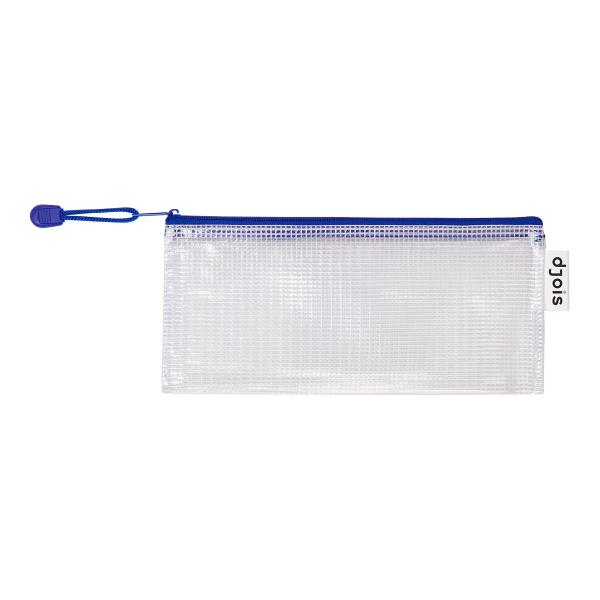 Djois obálka se zipem, DL, PVC síťovina, modrá, 8 ks