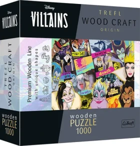 Trefl Wood Craft Origin - Puzzle - Disney: Setkání záporáků