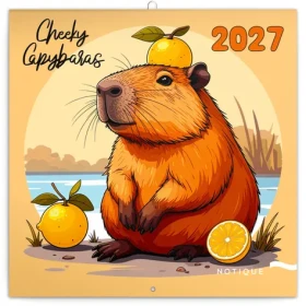 NOTIQUE Cheeky Capybaras 2027 / Poznámkový kalendář / 30 × 30 cm