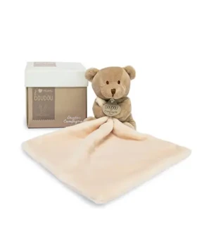 Doudou Dárková sada - Plyšová hračka kačenka s listem leknínu 27 cm