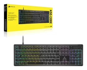 Corsair K55 Core RGB černá / Herní klávesnice / Rubber Dome / RGB LED podsvícení / DE layout / USB (CH-9226C65-DE)