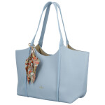 Moderní dámská koženková kabelka na rameno Olga, světle modrá