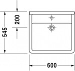 DURAVIT - Starck 3 Umyvadlo Med, 60x55 cm, bez otvoru pro baterii, s WonderGliss, bílá 03126000001