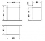 DURAVIT - Vero Kovový podstavec pro umyvadlo, chrom 0030751000