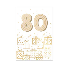 Přání k narozeninám - Zlatá ražba 80 let - Albi