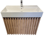 Koupelnová skříňka s umyvadlem SAT Delano 80x56x46 cm dub mat DELANO80ZDSAT DELANO80ZDSAT