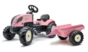 Traktor šlapací County Star s valníkem růžový - Alltoys Falk