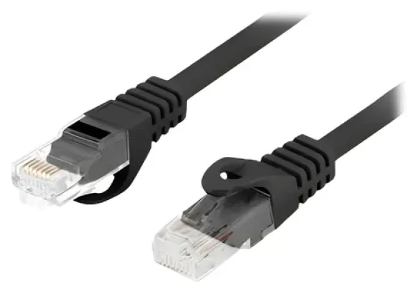 Lanberg CAT6 černá / Patch kabel / UTP / LSZH / 1 m / Fluke Passed (PCU6-10CU-0100-BK)