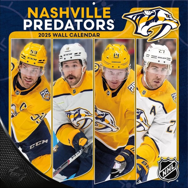 JF Turner Kalendář Nashville Predators 2025 Wall Calendar