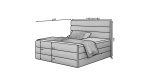 Boxspring Cande Rozměr: 180 x 200 cm, látka: Dora 21