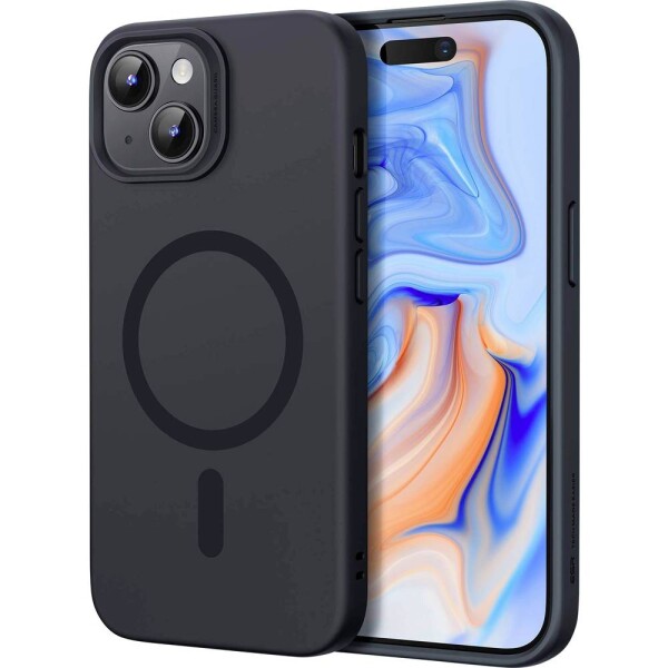 ESR Cloud Soft HaloLock Case zadní kryt na mobil Apple iPhone 15 Plus černá Kompatibilní s MagSafe