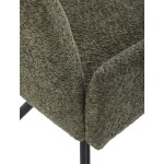 Židle jídelní, zelená látka, černý kov, otočný mechanismus 90°/90° (L/P) - funkce reset