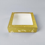 Cake star vánoční krabice zlato-bílá s laminací S 20x20x5cm