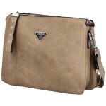 Stylová dámská koženková crossbody kabelka Angie, béžová