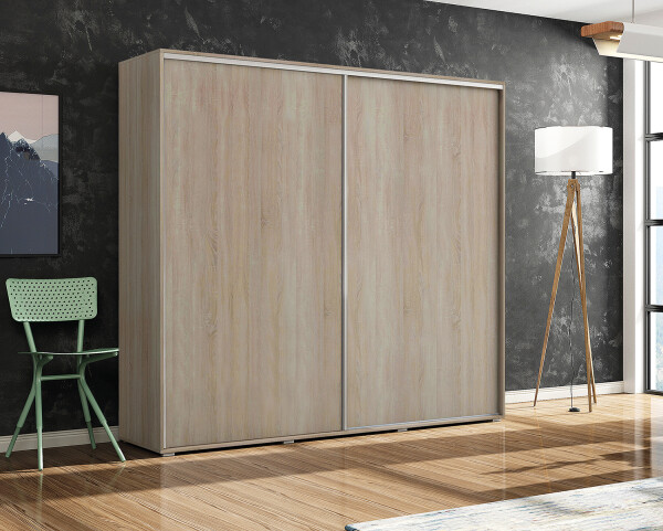 Šatní skříň Ska A15 XL Barva korpusu: Dub - sonoma, Rozměry: 230 cm, Dveře: Dub sonoma