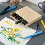 Popisovač Faber-Castell Pitt Artist Pen Brush studio box, 12 ks