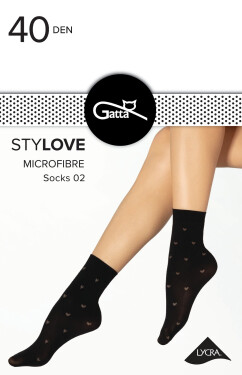 Ponožky Gatta Stylove 02 40 den nero univerzální