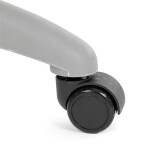 Kancelářská židle, tmavě šedá síťovina, šedý plast, kolečka na tvrdé podlahy