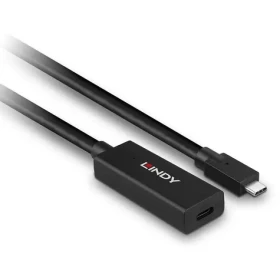 Lindy USB-C aktivní prodlužka 5 m černá (43364) / Prodlužovací kabel / USB 3.2 Gen 2 / 10 Gbit/s (43364)