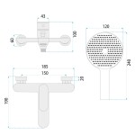 REA - Vanová nástěnná baterie DROP Brush Copper REA-B6397