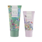 HEATHCOTE & IVORY Dárková sada péče o tělo s kosmetickou taštičkou Flower of Focus, zelená barva, plast, textil