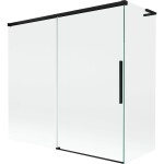 MEXEN/S - Rox L vanová zástěna 2-křídlová posuvná 170 + 70 x 150, transparent, černá 8C9L-170-070-70-00