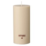 Ib Laursen Svíčka bez parfemace Hygge, krémová barva, vosk