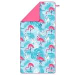 NILS Camp NCR14 plameňáci / Ručník z mikrovlákna / 160 x 80 cm (5907695592993)