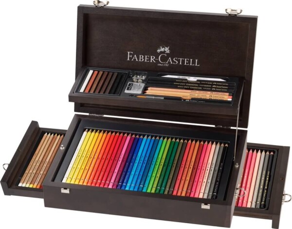 Faber-Castell Collection kreslířská sada 126 ks v dřevěném kufříku