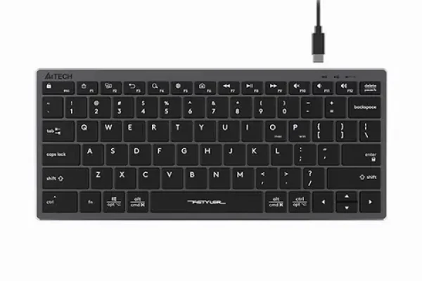 A4tech FBX51 šedá / Nízkoprofilová klávesnice / CZ layout / USB-A (FX51-GY)