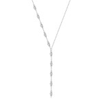 Stříbrný náhrdelník zdobený zirkony, stříbro 925/1000, Stříbrná 50 cm