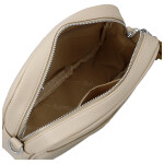 Stylová dámská koženková crossbody kabelka Erina, tmavě béžová