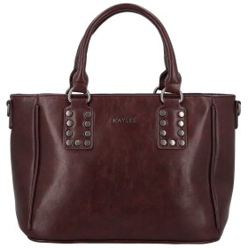 Trendy dámská koženková kabelka do ruky Liliane, tmavě vínová