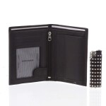 Pánská stylová peněženka ROGER, černá matná