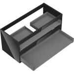 MEXEN - Box-A skříňka pro umyvadlo 100, 2 zásuvky, černá lesk 91AX0-1000-470-2-70