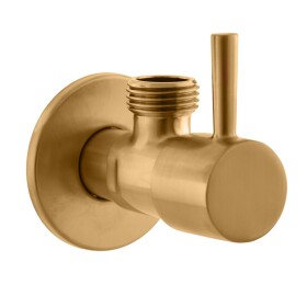 RAV Slezák - Ventil rohový s keramickým vrškem 1/2"x 1/2", Zlatá - kartáčovaná RV0212ZK RV0212ZK