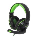 Esperanza EGH380 Venom herní sluchátka s mikrofonem černo-zelená/ drátová / ovládání hlasitosti (GAMESPSLU0011)