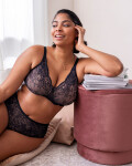 Kalhotky Amourette Charm Maxi01 černé - Triumph BLACK 44