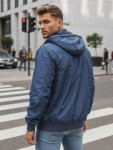 Pánská oboustranná přechodná bunda TX4984 - FashionStreet středně modrá XXL