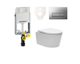 Cenově zvýhodněný závěsný WC set Geberit k zazdění + WC SAT Brevis SIKOGE1W8 SIKOGE1W8