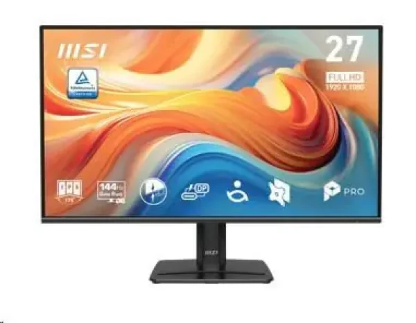 27" MSI PRO MP272 E14C černá / FHD / IPS / 16:9 / 1ms / 1500:1 / 300cd-m2 / HDMI+USB-C / VESA (PRO MP272 E14C)