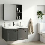 REA - Sada koupelnového nábytku s umyvadlem Denver 80cm Grey REA-M0011