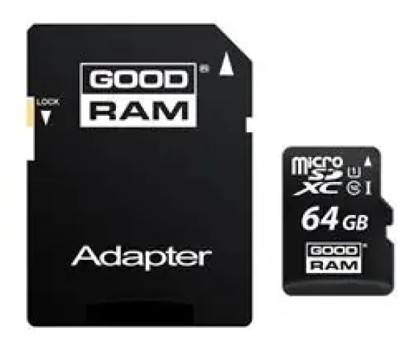 GOODRAM microSDHC 64 GB + adapter / Class 10 / UHS-I (M1AA-0640R11)