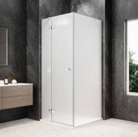 POLYSAN - GLOBE CHROME čtvercový sprchový kout 1000x1000, matné sklo, levé GB1010-3415MLC