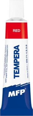 Temperové barvy 12ml červená