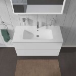 DURAVIT - L-Cube Umyvadlová skříňka 55x102x48 cm, 2 zásuvky, lesklá bílá LC624202222
