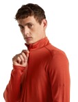 Pánské merino triko dlouhý rukáv, 1/2 zip ICEBREAKER Mens 260 Tech LS Half Zip, Agate velikost: S