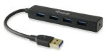 Equip / USB hub / 4x USB-A 3.0 / 5 Gbps / černá (128953)