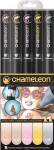 CHAMELEON, CT0501, Color Tones, 5 Pen set, stínovací popisovače, 5 ks, Pastel tones
