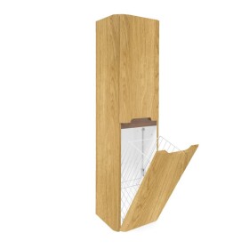 Koupelnová skříňka vysoká s košem na prádlo SAT Fusion 40x149x33 cm dub medový mat SATFUSIONV40DMK SATFUSIONV40DMK